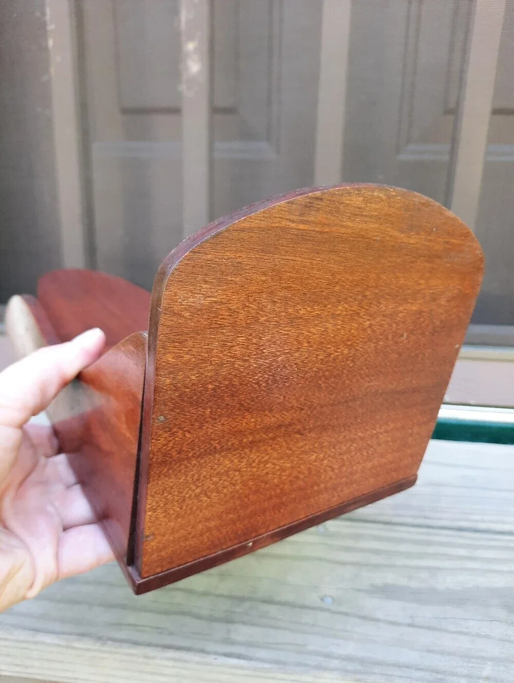 Handcrafted Cottage Cabin Farmhouse Wood Curved Wall Sconce Candle Vase Shelf